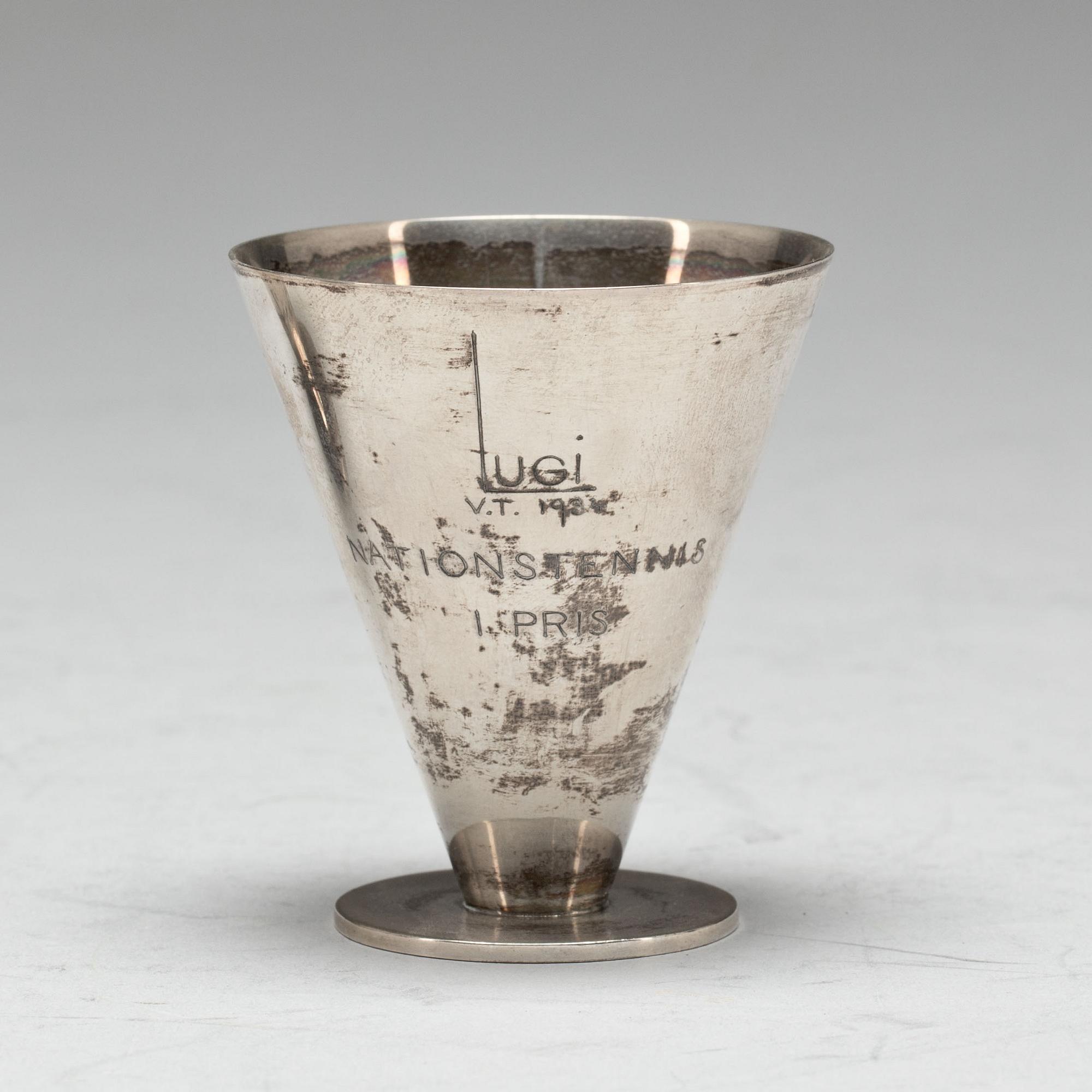 COCKTAILBÄGARE, silver, 7st. Wiwen Nilsson, Lund 1932. Vikt ca 476g.