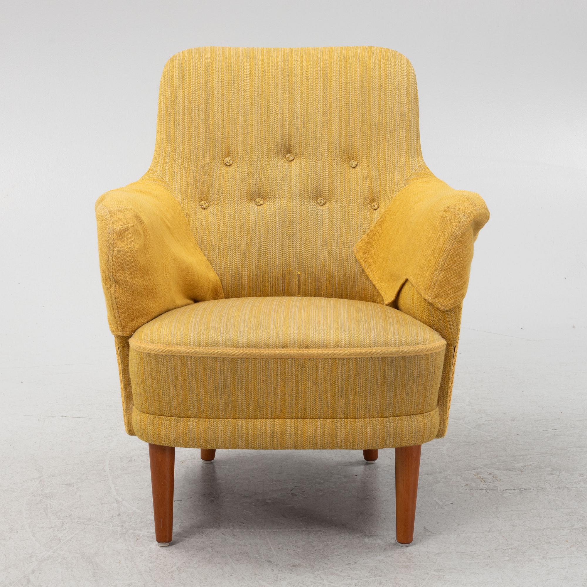 Carl Malmsten, a 'Samsas' armchair, O.H. Sjögren, second half of the 20th Century.