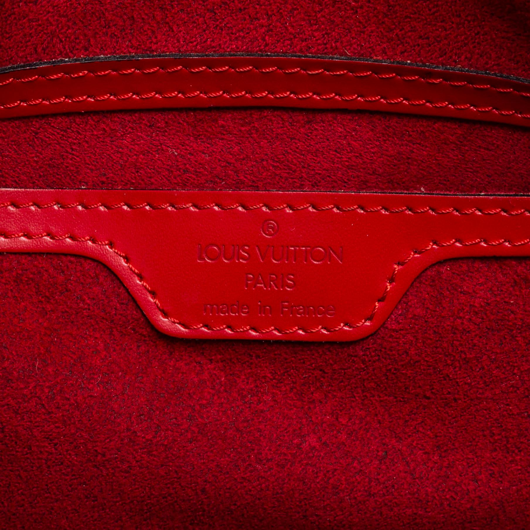 LOUIS VUITTON,  a red 'Epi Soufflot' bag.