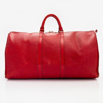 Louis Vuitton, viikonloppulaukku, "Epi Keepall 55".