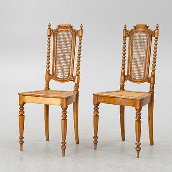 A pair of  neo-Renaissance style chairs, circa 1900.