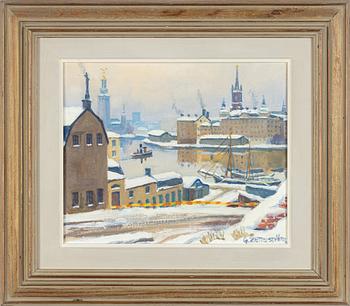 Gunnar Zetterström, olja på pannå, signerad.