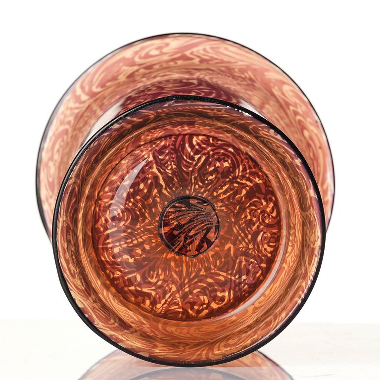 Edward Hald, a graal glass vase, Orrefors, 1921.