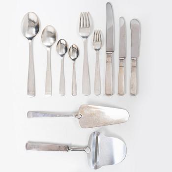 Jacob Ängman, a 102-piece silver flatware set, 'Rosenholm', in a box, GAB, Sweden, 1952-1997-.