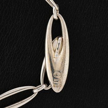 Regitze Overgaard, Necklace, silver, "Zephyr", for Georg Jensen, Denmark.