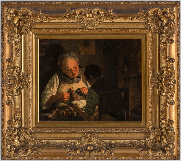 POMPEO MASSANI, oil on canvas, signed P. Massani, Firenze.