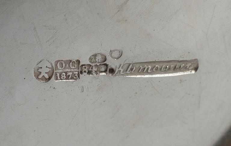 TEKANNA, silver, Klimowicz, Polen 1873. Vikt ca 630 g.