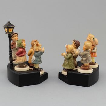 FIGURINER, 9 st, porslin, M J Hummel, Goebel, tidigt 2000-tal.