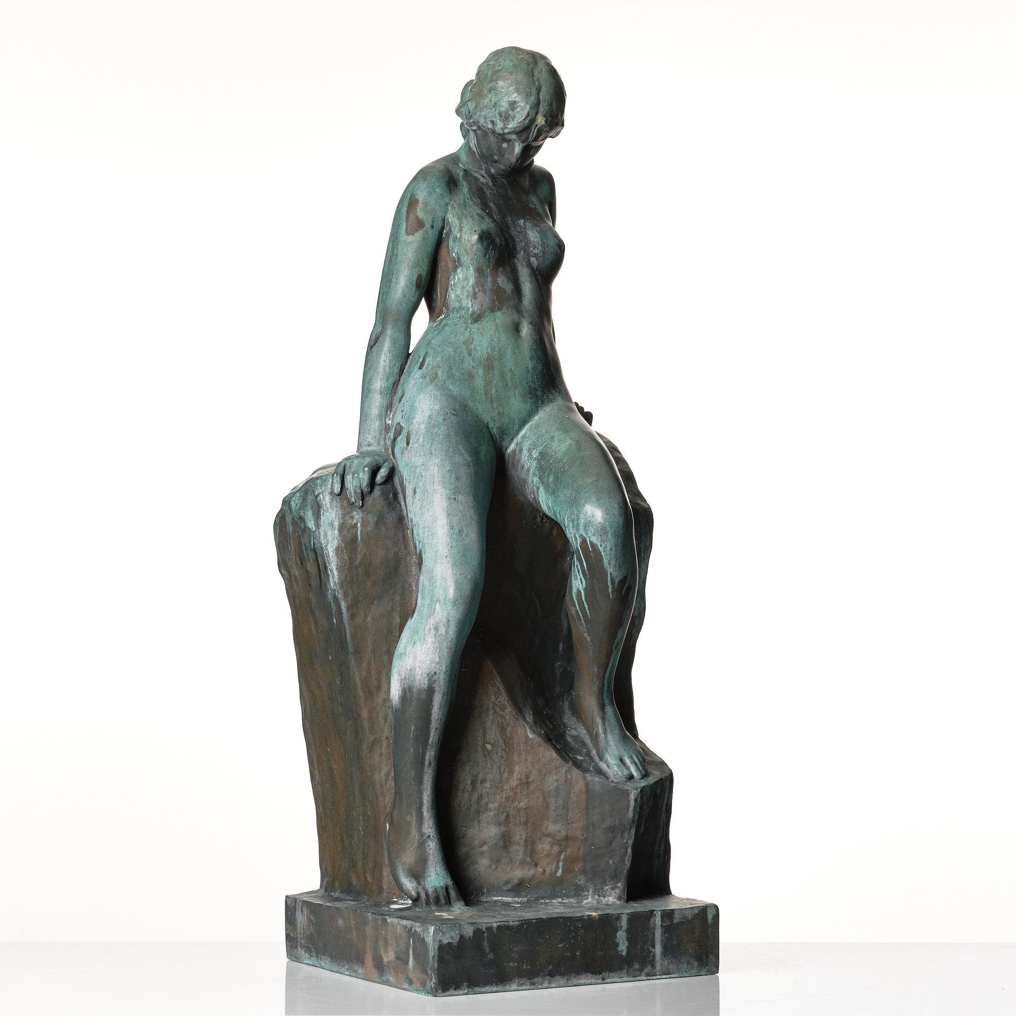 Theodor Lundberg, Women seated on a rock.