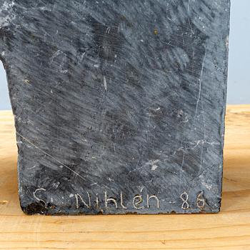 Staffan Nihlén, stone sculpture signed and dated 86.