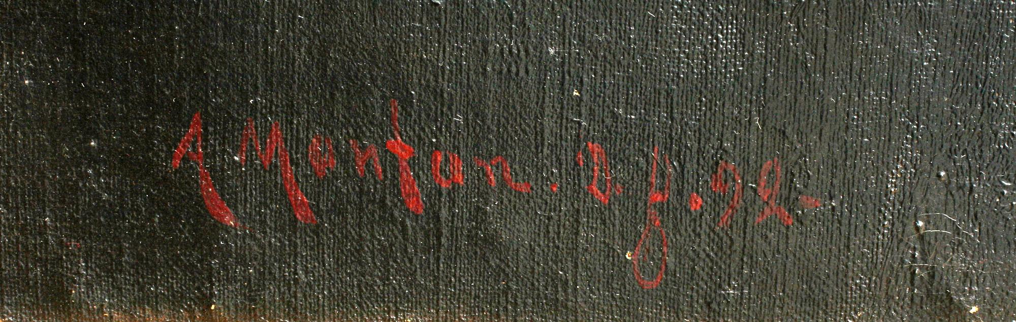 ANDERS MONTAN, olja på duk, sign o dat D-f -92 (Düsseldorf 1892).