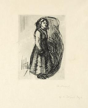 184. Edvard Munch, "Young woman standing" (Stående ung kvinne/Stehende junge Frau).