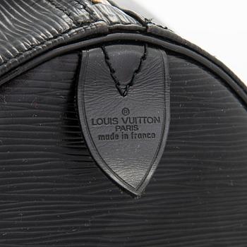 Louis Vuitton, A Black Epi Leather Keepall Bag.