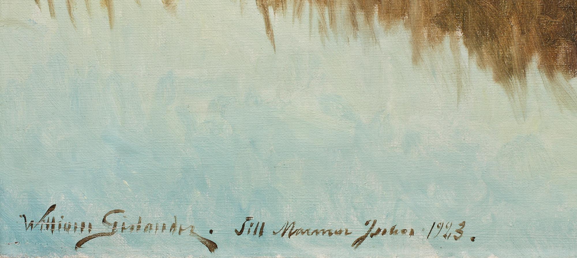 WILLIAM GISLANDER, olja på duk, sign o dat 1923.