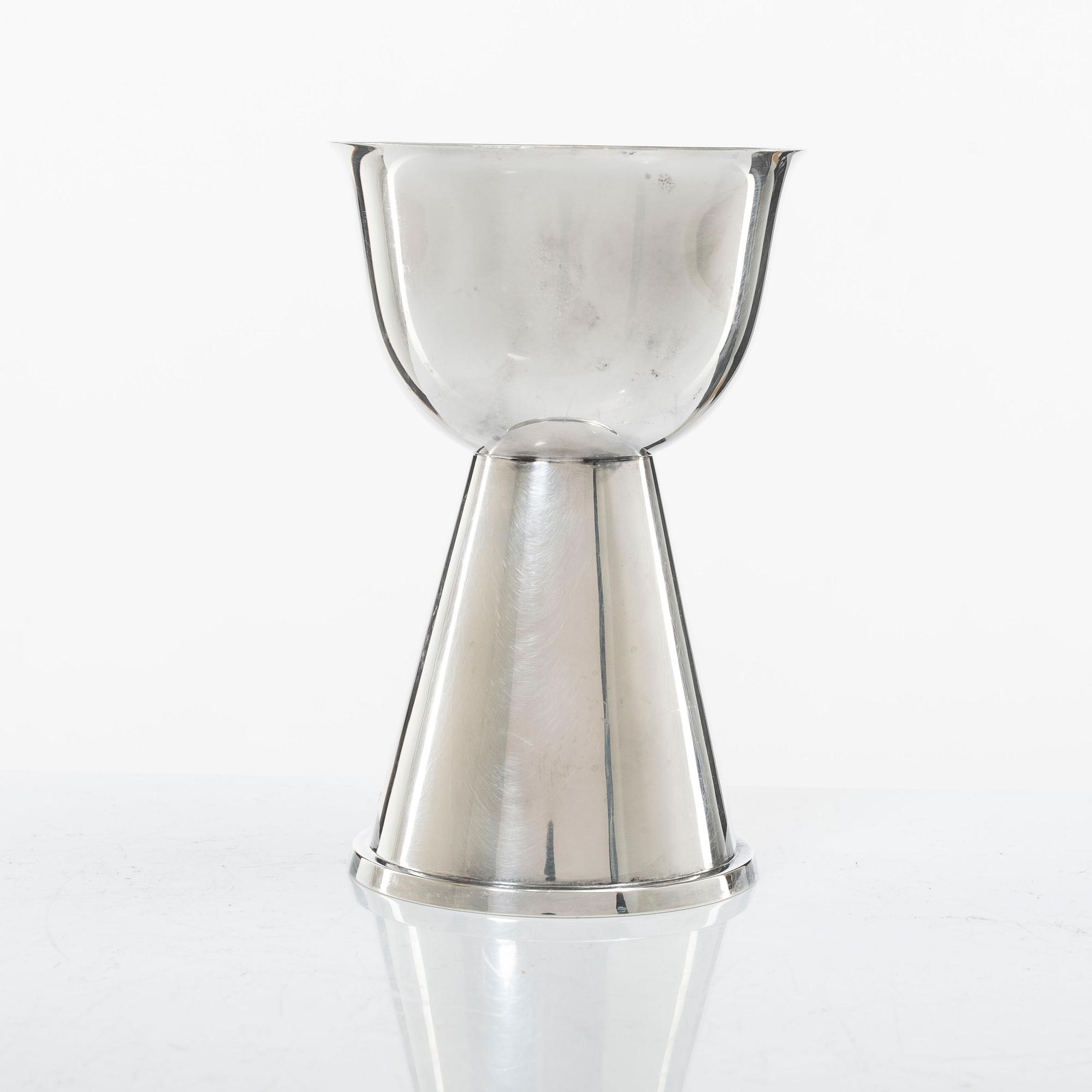 Åke Strömdahl, A Swedish sterling silver chalice, company Hugo Strömdahl AB, Stockholm 1955.