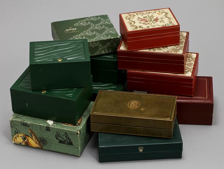 BOXAR, 12 st till Rolexklockor, 1900-talets sista kvartal.