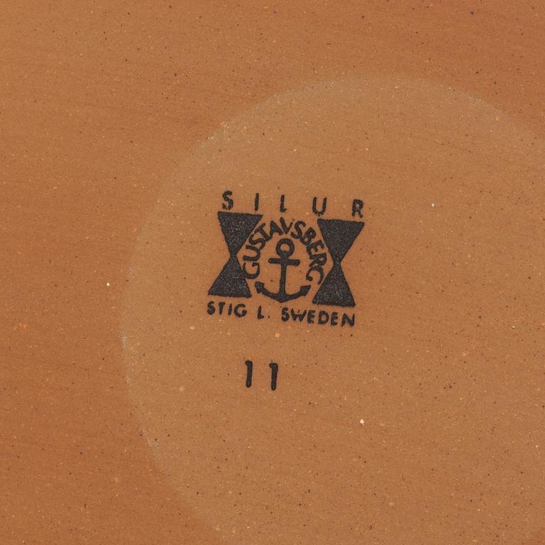 STIG LINDBERG, a 'Silur' earthenware dish from Gustavsberg.