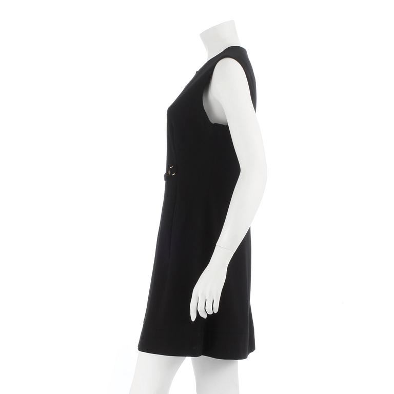 DIANE VON FURSTENBERG, a black wool blend dress, size 8.