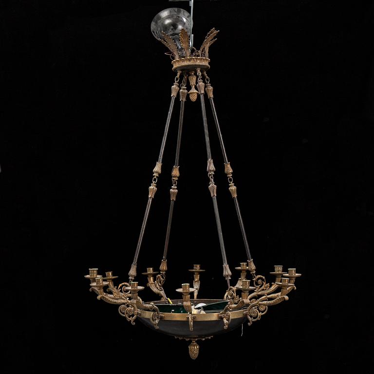 An Empire style lamp, early 20th Century.