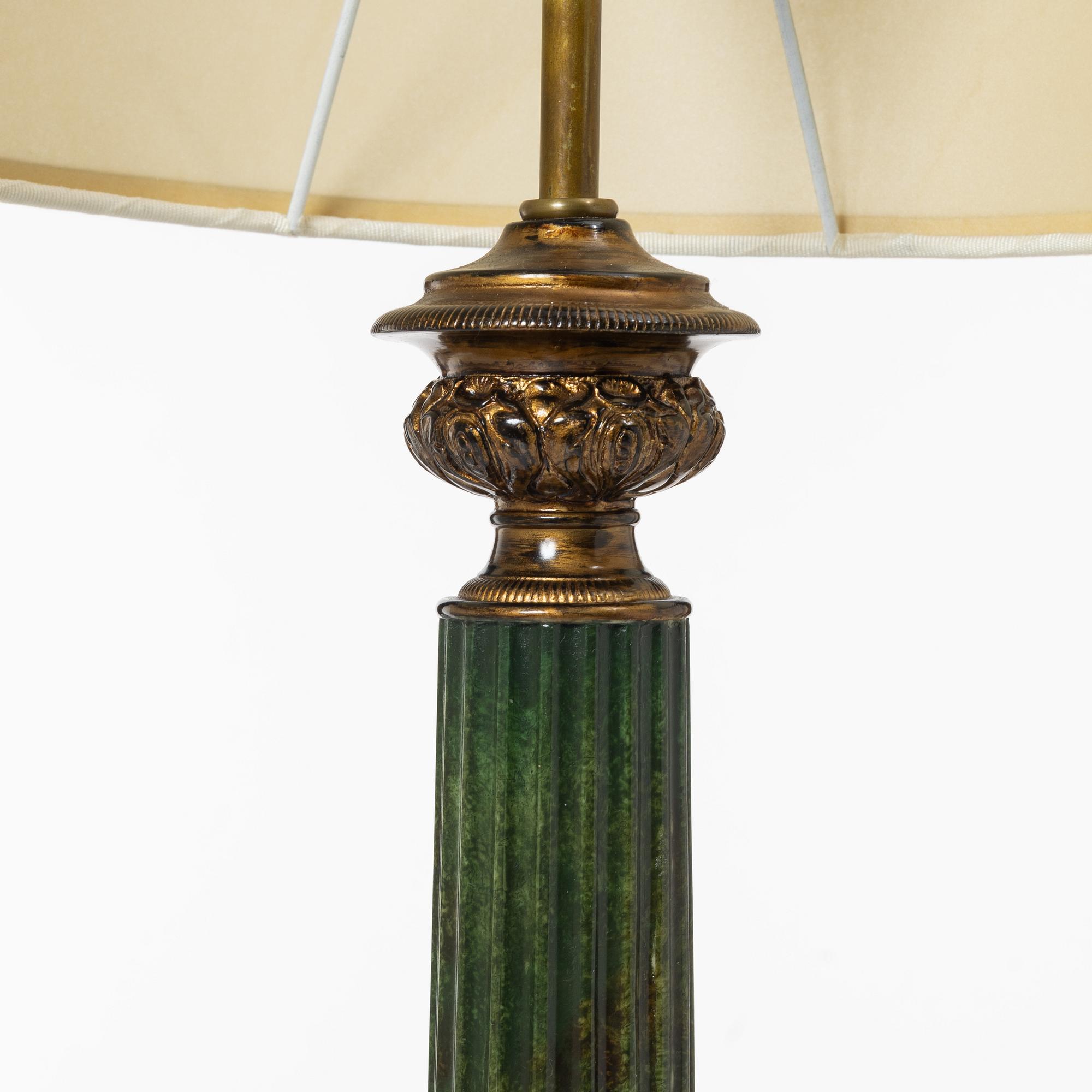 Bordslampor, ett par,  Empirestil, Acanto, Spanien, samtida.