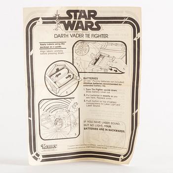 STAR WARS, Darth Vader Tie fighter samt X-wing i kartonger, 1970/80-tal.