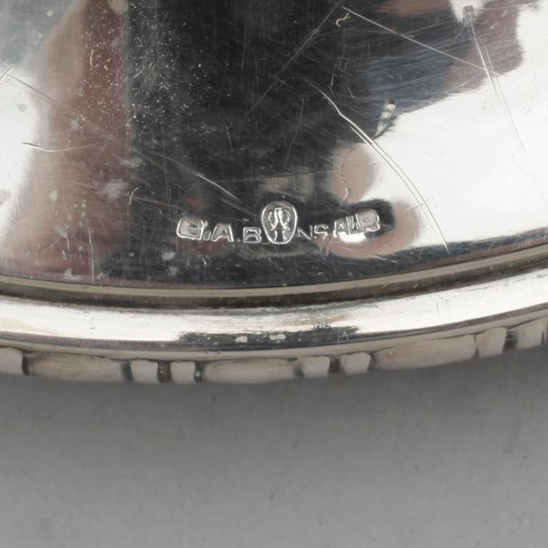 BORDSLAMPA, nysilver, GAB, 1900-tal.