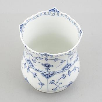 A 'Blue Fluted Full Lace' / 'Musselmalet' porcelain vase / pot, Royal Copenhagen, model 1132, 1898-1923.