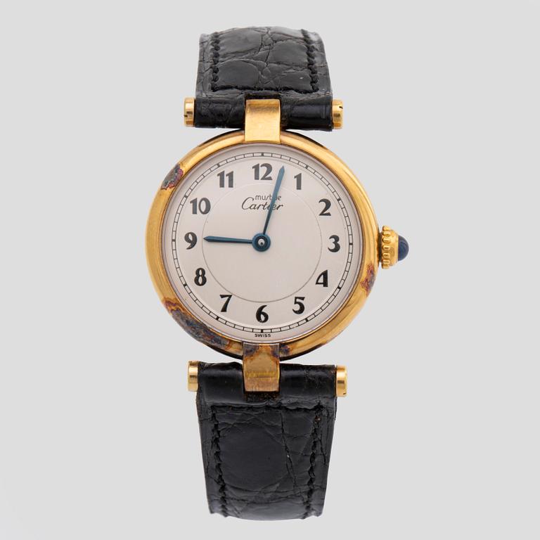 must de CARTIER, VLC wrist watch 32 mm.