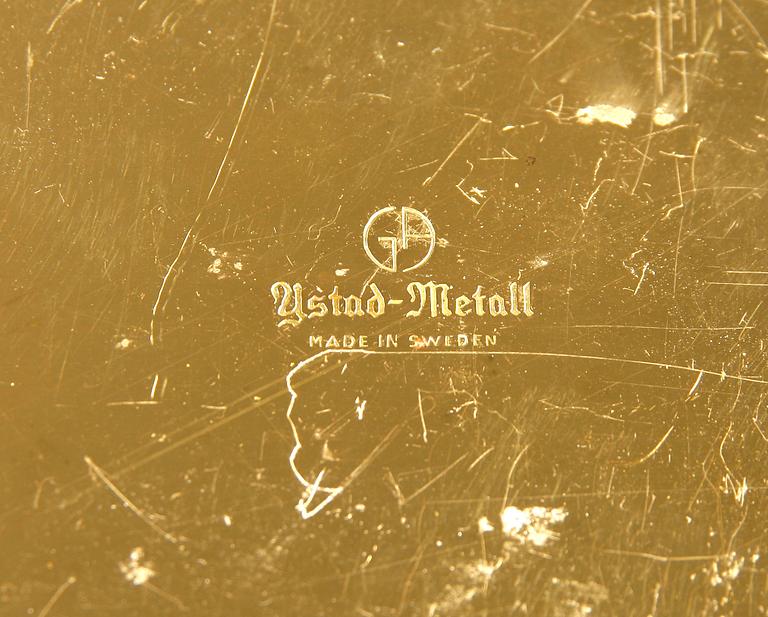 LJUSSTAKAR, ett par, mässing, Gunnar Ander, Ystad Metall.