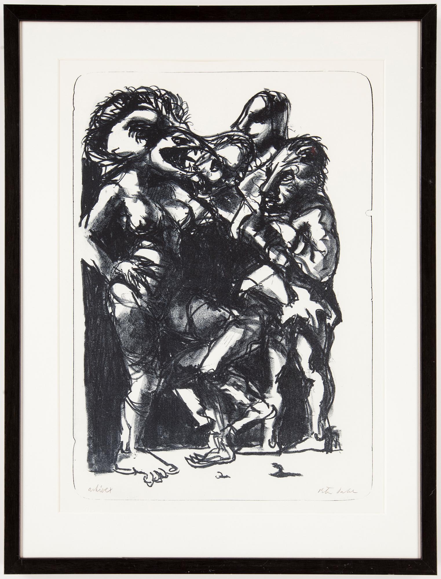 PETER DAHL, litografi, arkivex, signerad.