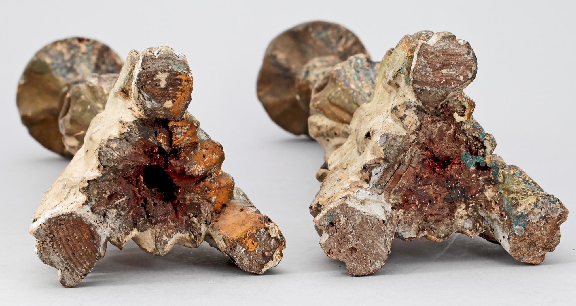 LJUSSTAKAR, ett par, barock, 1700-tal.