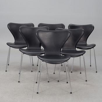 STOLAR, 6 st, "Sjuan", Arne Jacobsen, Fritz Hansen.