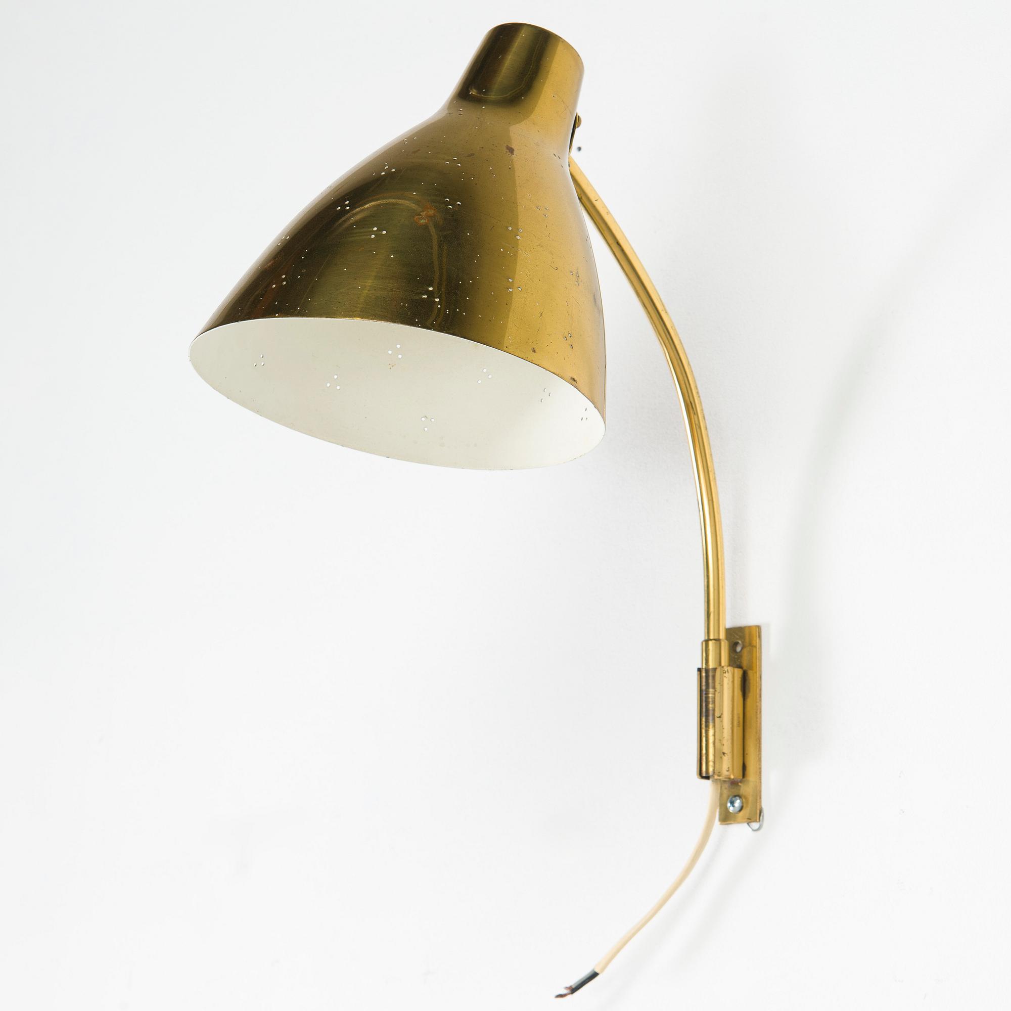 Lisa Johansson-Pape, vägglampa modell 3055, Stockmann Orno, 1900-talets mitt.