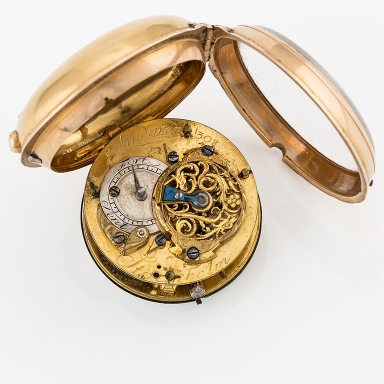 Erik Lindgren, (1729-1786), Stockholm, pocket watch, 46,5 mm.