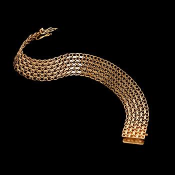 ARMBAND, 18 k guld, X-länk, vikt ca 23 g.