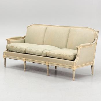 A three-piece furniture suite, Louis XVI style, 20th century.