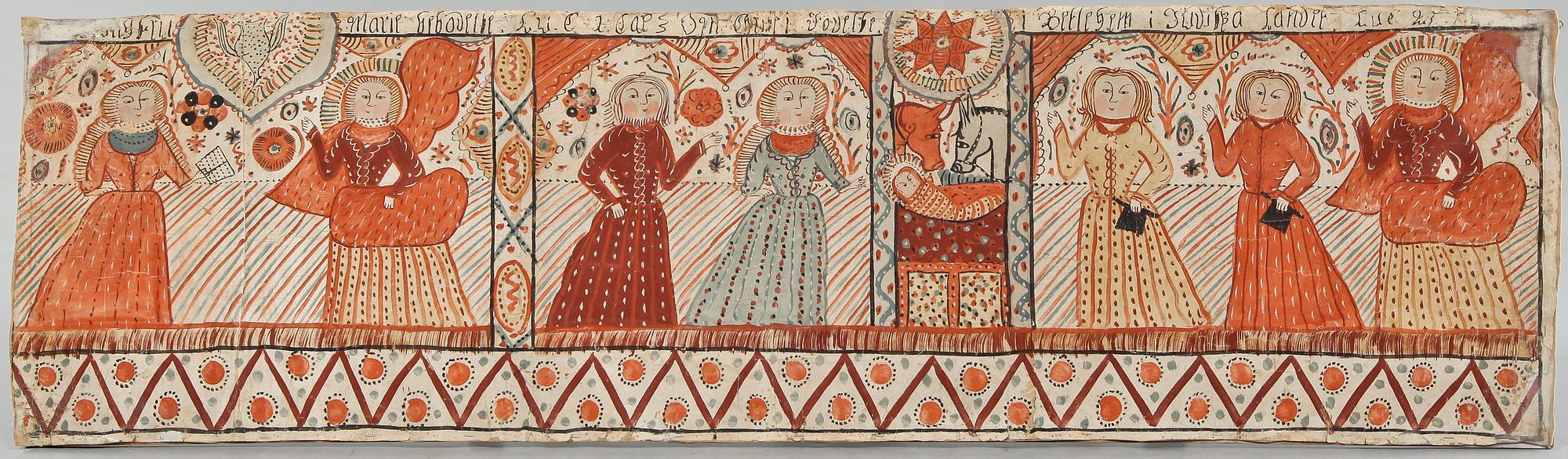 BONADSMÅLNING, allmoge, 1800-tal.