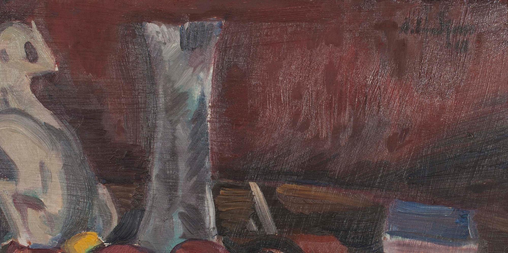 ANTON LINDFORSS, olja på skiva, sign. -18.