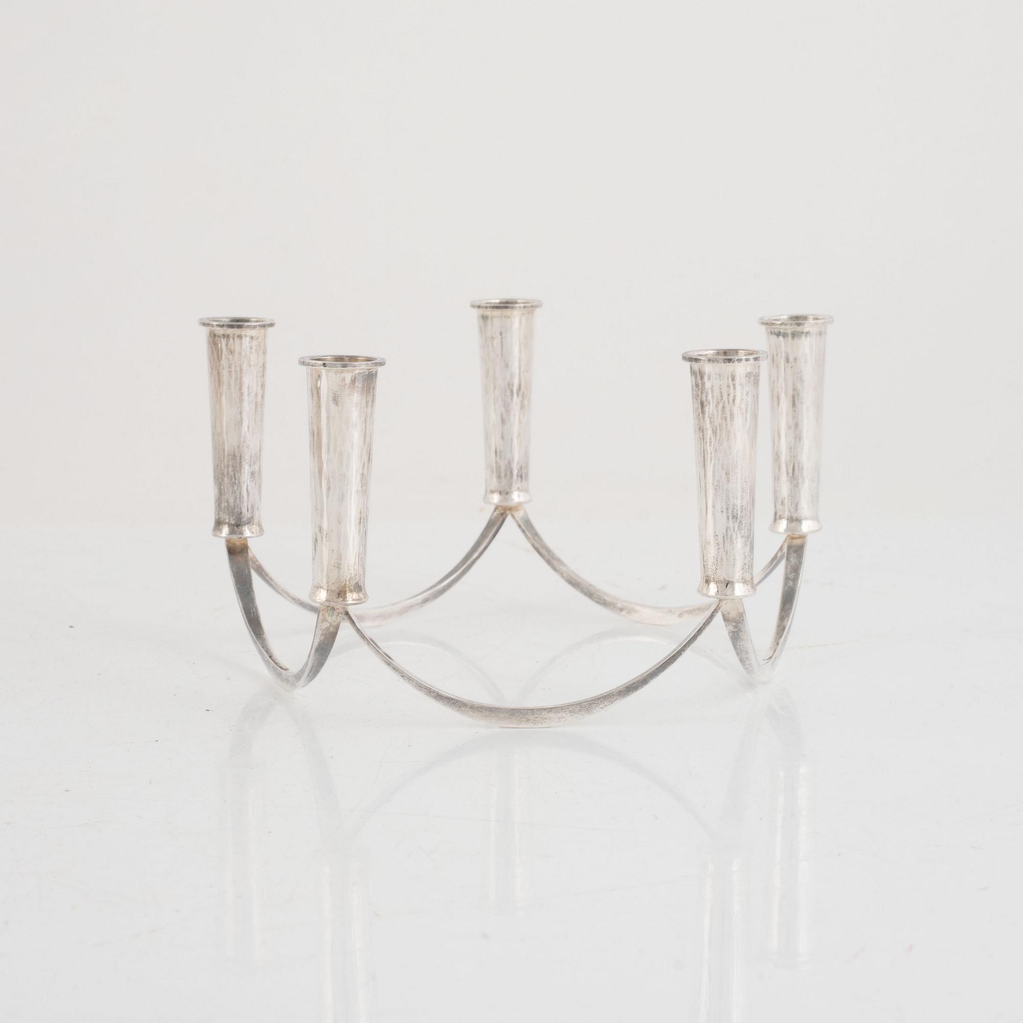 Martin Öhman, a Swedish silver candelabrum, Halmstad 1988.