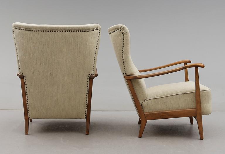 FÅTÖLJER, 1 par, 1900-talets mitt.