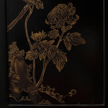 Vikskärm, 6 delar, Kina 1900-talets första hälft.