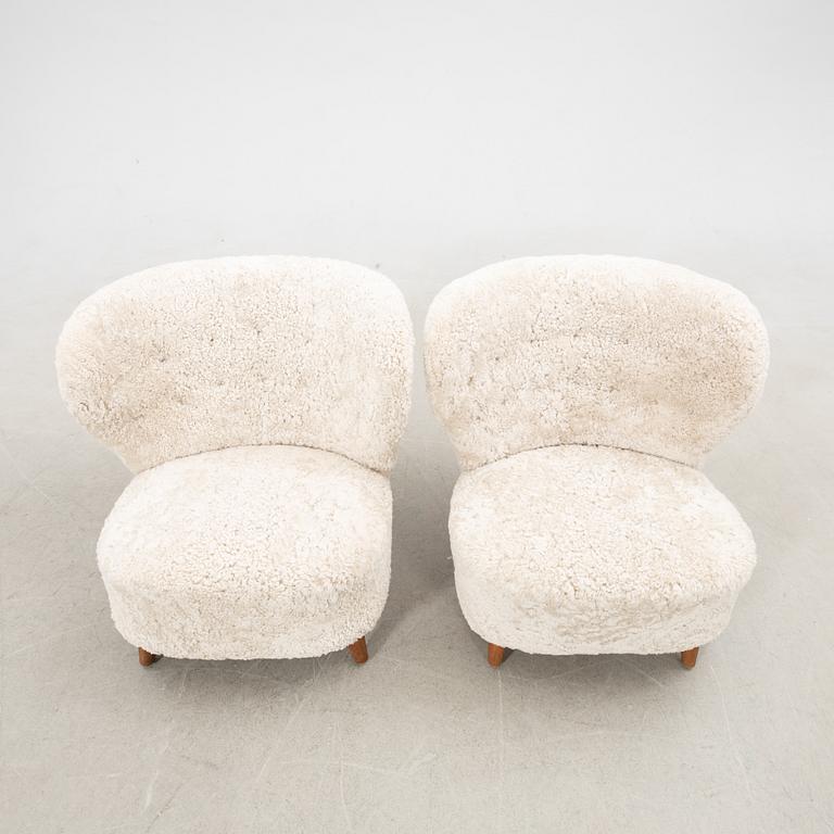 Armchairs, a pair, Swedish modern, 1940s.