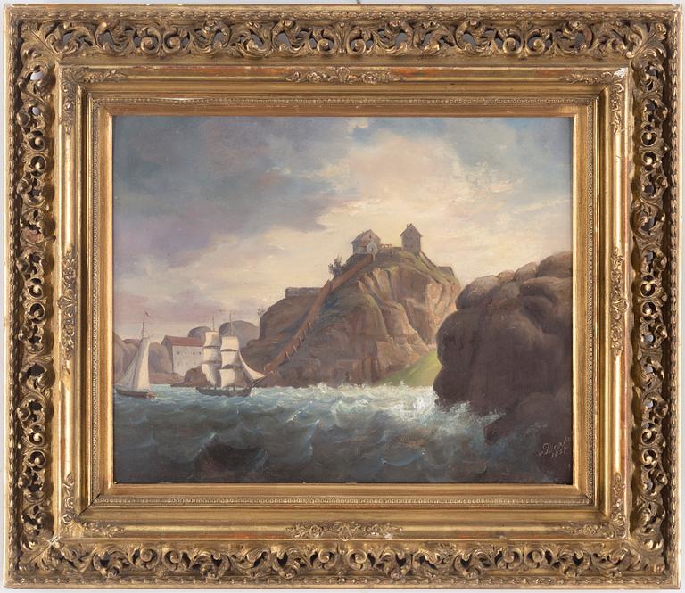 FRITZ VON DARDEL, oil on paper-panel, signed and dated 1857.