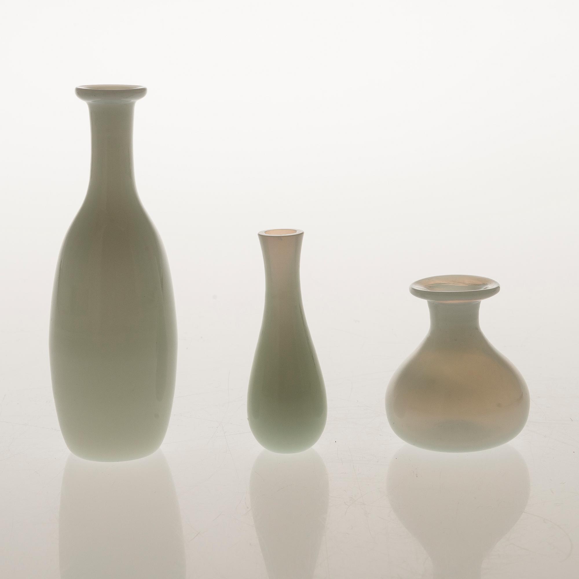 TAPIO WIRKKALA OPAALILASIPULLOJA 3 KPL. Signeerattuja.