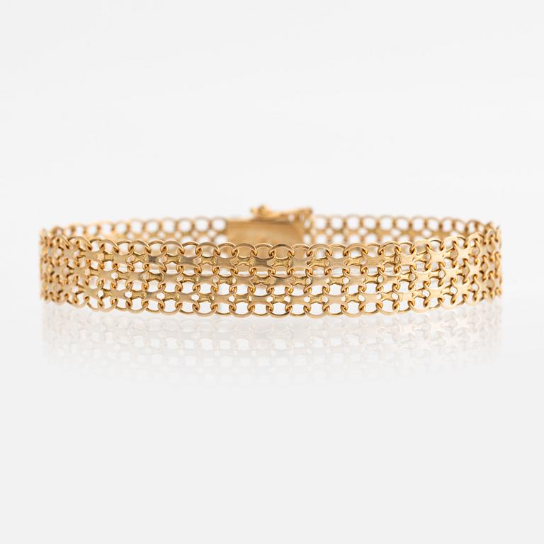 Armband 18K guld, X-länk.