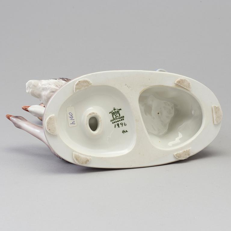 FIGURIN, porslin. "Gåsflicka", JP Dahl Jensen, Danmark, 1940-tal.