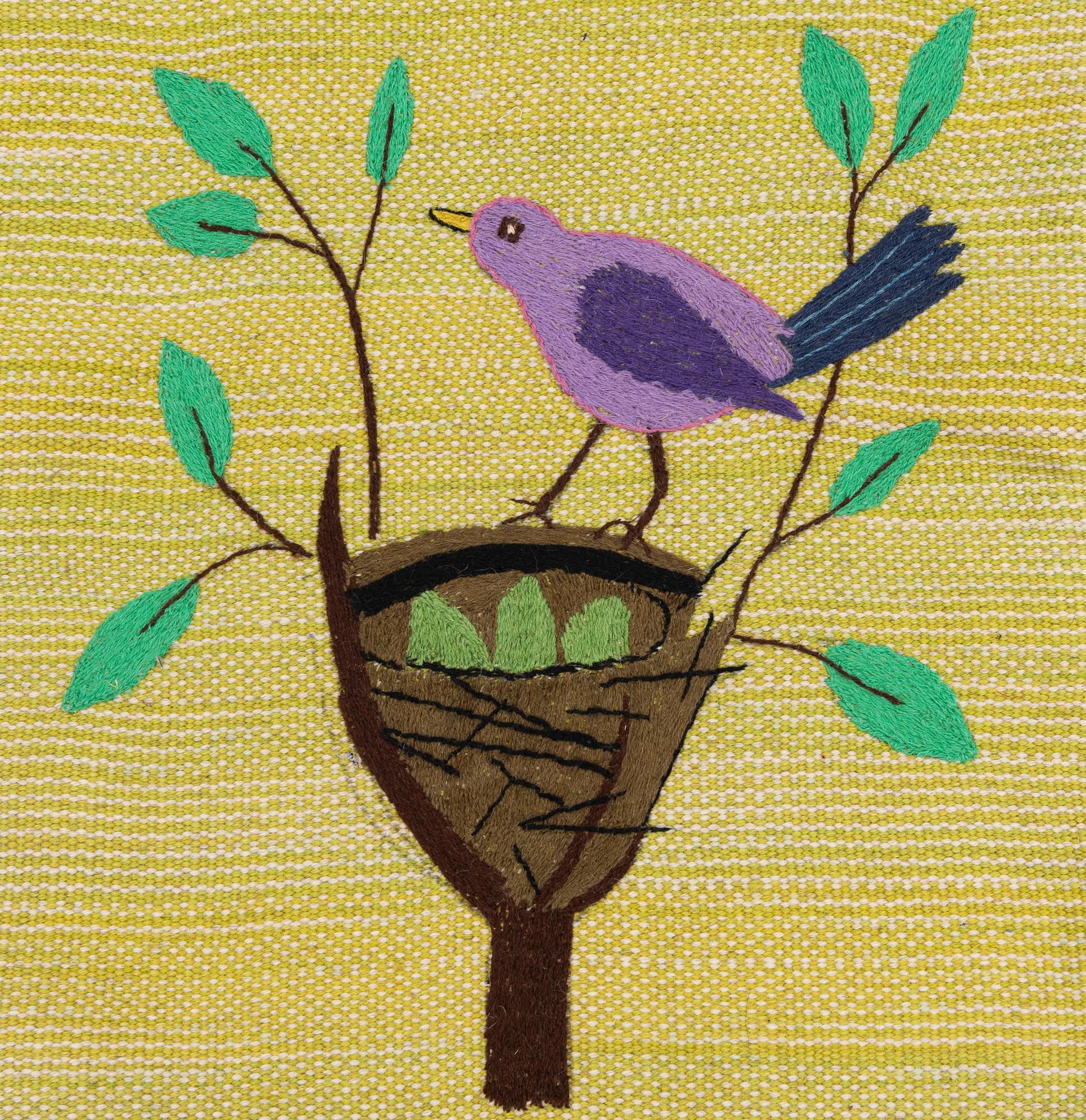 Four cushion covers, hand-embroidered Kelim, c. 50 x 50 cm.