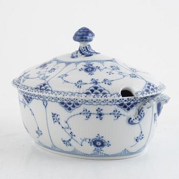 A 'Musselmalet' porcelain tureen with cover, Royal Copenhagen, Denmark.