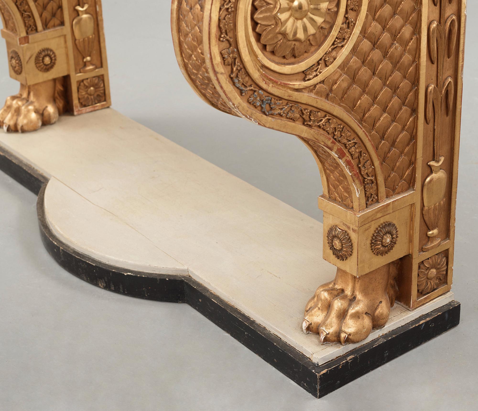 A Swedish Empire early 19th Century console table.