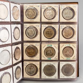 SAMLING MYNT, 102 stycken, bland annat Sverige och Danmark, 1900-tal.